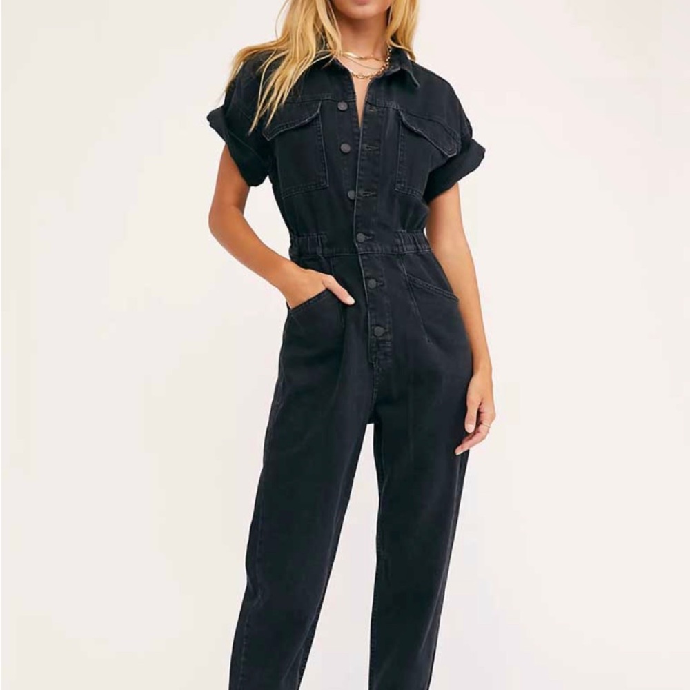 Free People Marci Coveralls. Cropped to fit me better I’m 5’0” for reference.